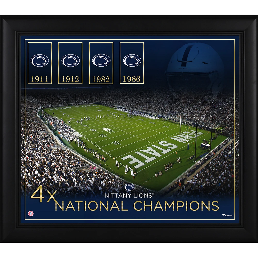 Penn State Nittany Lions Framed 15" x 17" Football Championship Count Collage