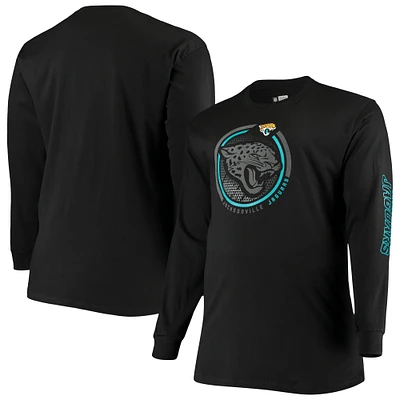 Men's Fanatics Black Jacksonville Jaguars Big & Tall Color Pop Long Sleeve T-Shirt