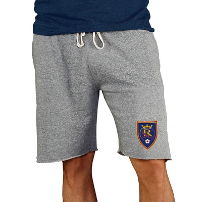Men's Concepts Sport Gray Real Salt Lake Mainstream Terry Tri-Blend Shorts