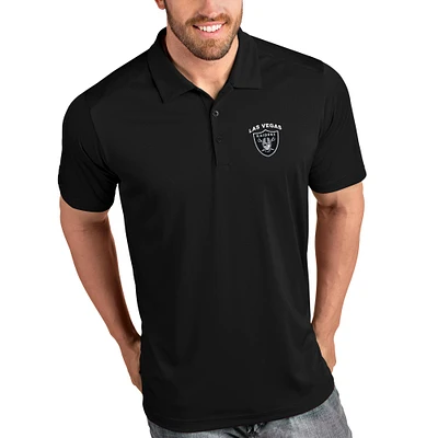 Men's Antigua Black Las Vegas Raiders Team Tribute Polo