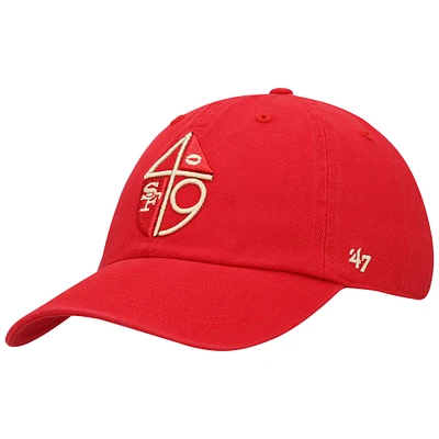 Men's '47 Scarlet San Francisco 49ers Clean Up Legacy Adjustable Hat