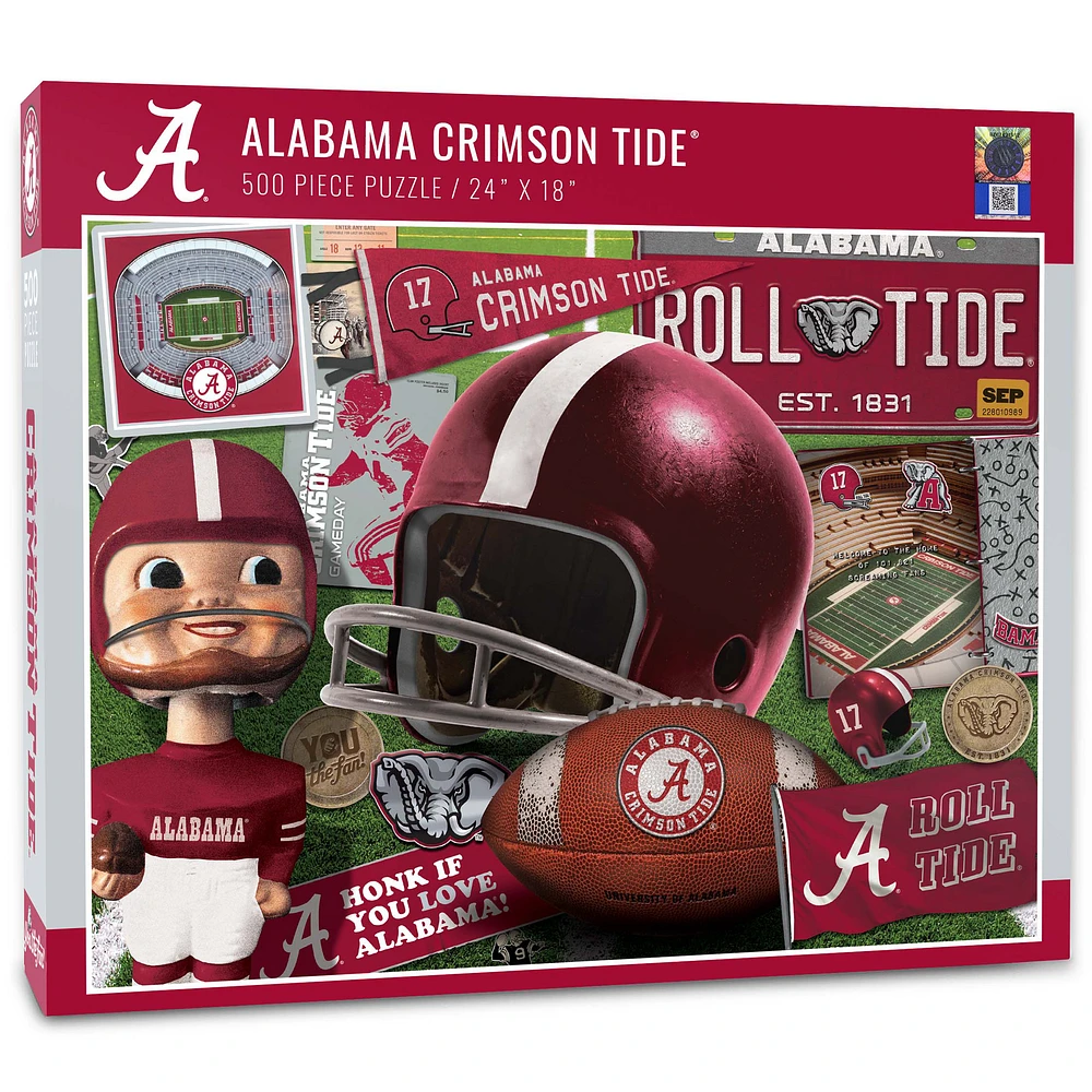 Alabama Crimson Tide 500-Piece Retro Series Puzzle