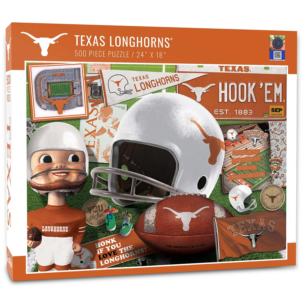 Texas Longhorns 500-Piece Retro Series Puzzle