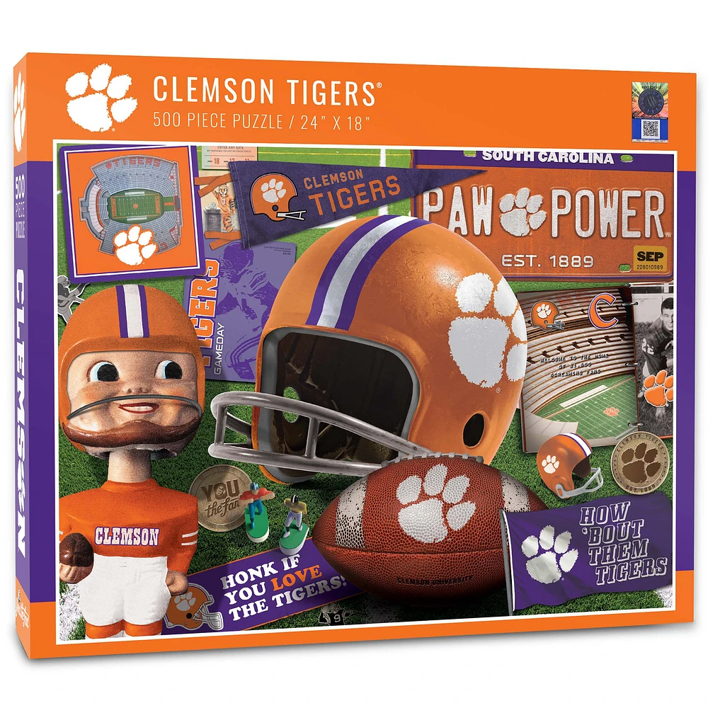 Clemson Tigers 500-Piece Retro Series Puzzle