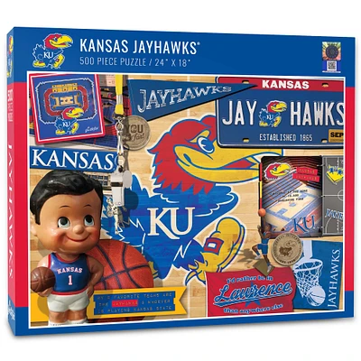 Kansas Jayhawks 500-Piece Retro Series Puzzle