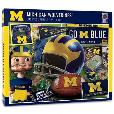 Michigan Wolverines 500-Piece Retro Series Puzzle