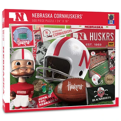 Nebraska Huskers 500-Piece Retro Series Puzzle