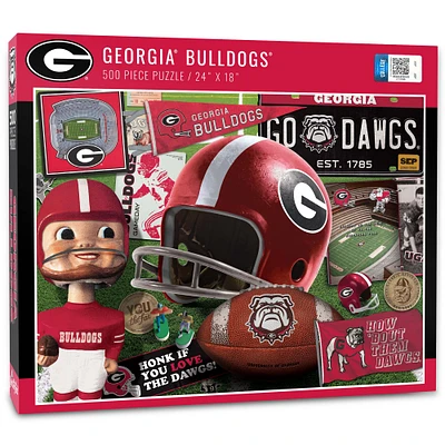 Georgia Bulldogs 500-Piece Retro Series Puzzle