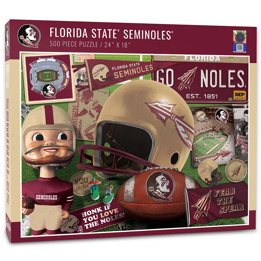 Florida State Seminoles 500-Piece Retro Series Puzzle