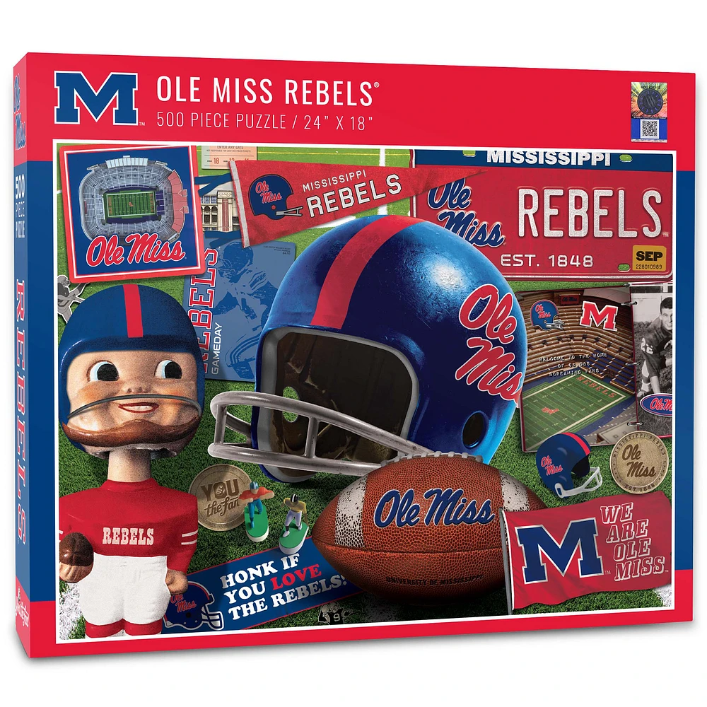 Ole Miss Rebels 500-Piece Retro Series Puzzle