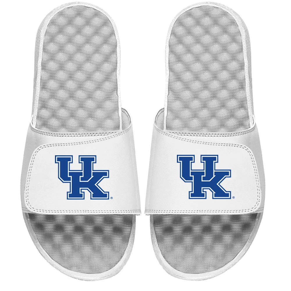 Youth ISlide White Kentucky Wildcats Primary Logo Slide Sandals