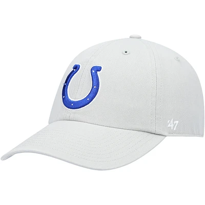 Men's '47 Gray Indianapolis Colts Secondary Clean Up Adjustable Hat