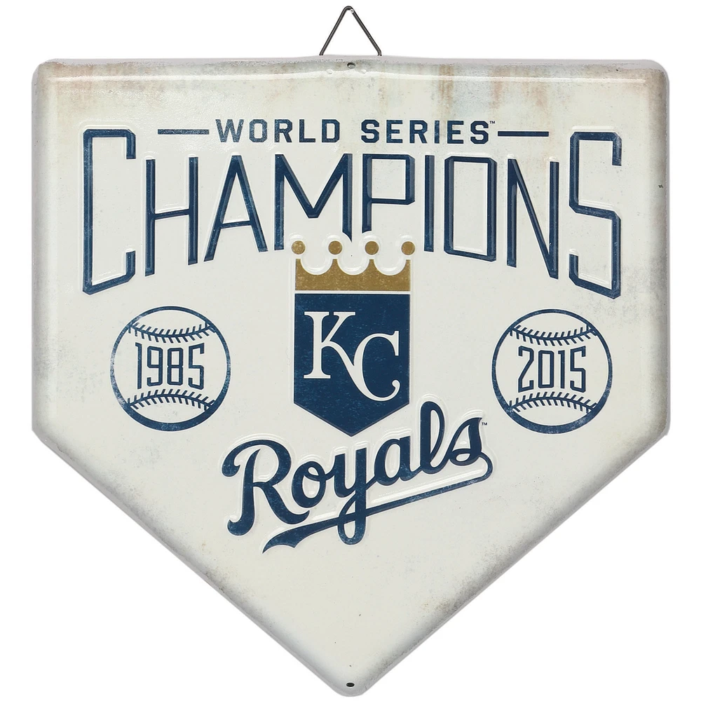 Kansas City Royals 12" x 12" World Series Home Plate Metal Sign