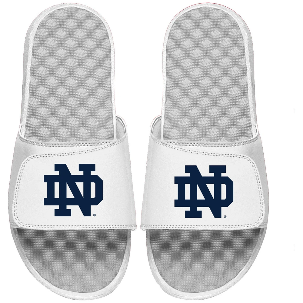 Youth ISlide White Notre Dame Fighting Irish Primary Logo Slide Sandals