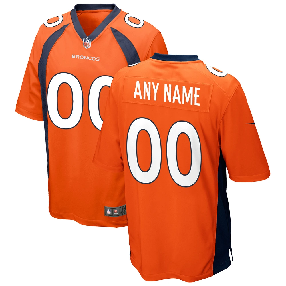 Men's Nike Orange Denver Broncos Custom Game Jersey