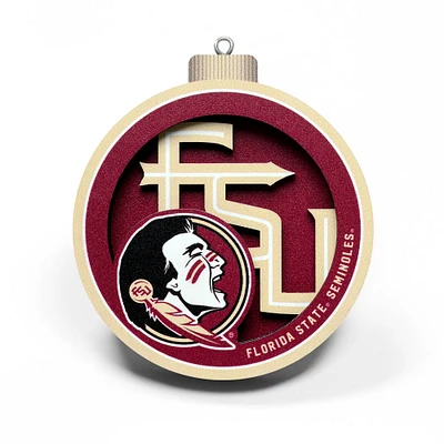 Florida State Seminoles 3D Logo Series Ornament