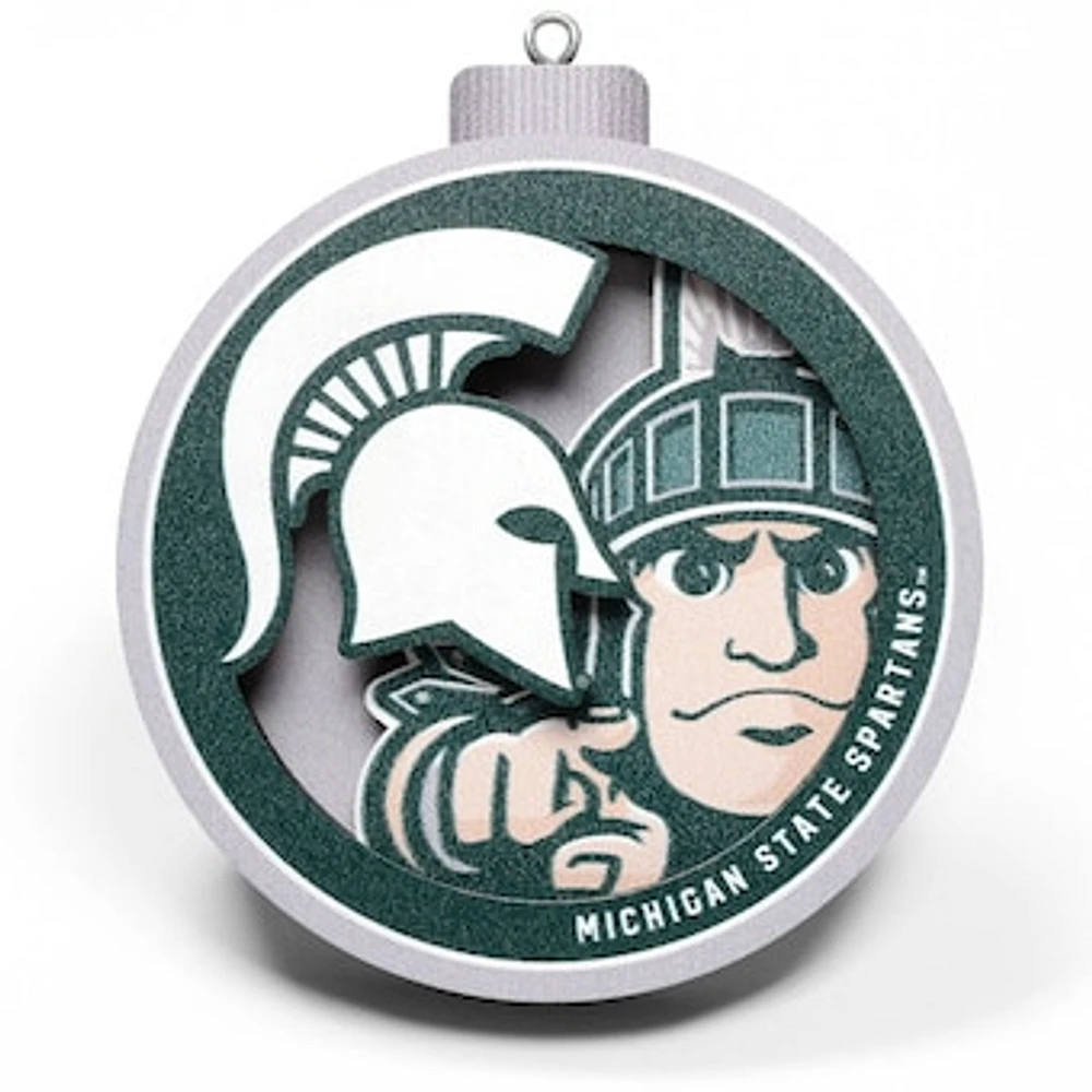 Michigan State Spartans 3D Logo Series Ornament