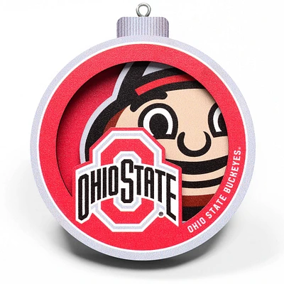 Ohio State Buckeyes 3D Logo Series Ornament