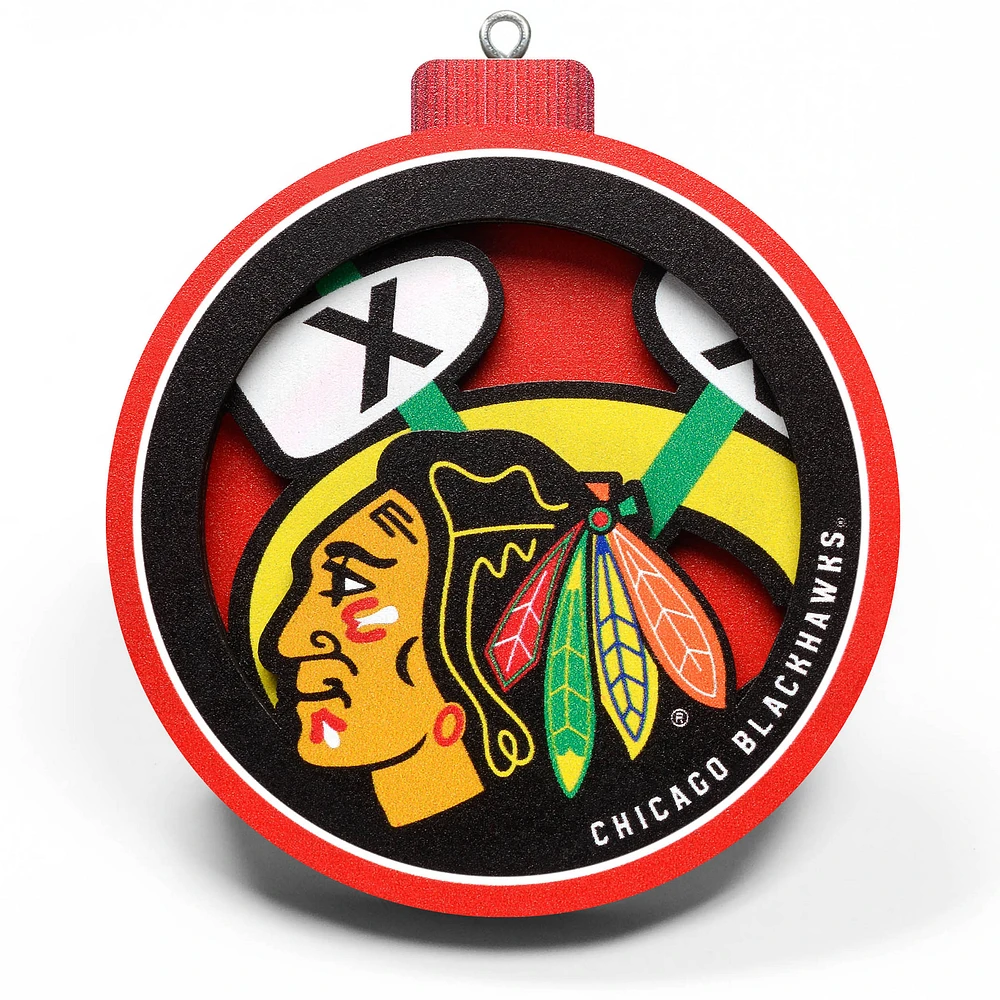 Chicago Blackhawks 3D Logo Series Ornament