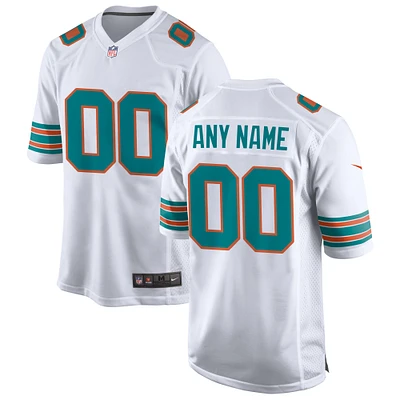 Men's Nike White Miami Dolphins Alternate Custom Game Jersey