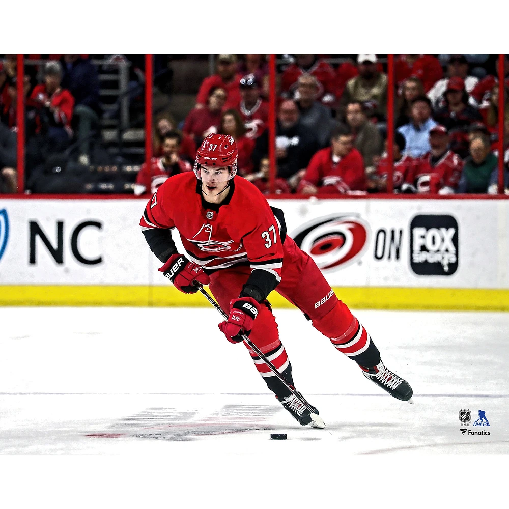 Andrei Svechnikov Carolina Hurricanes Unsigned Red Jersey Skating Photograph