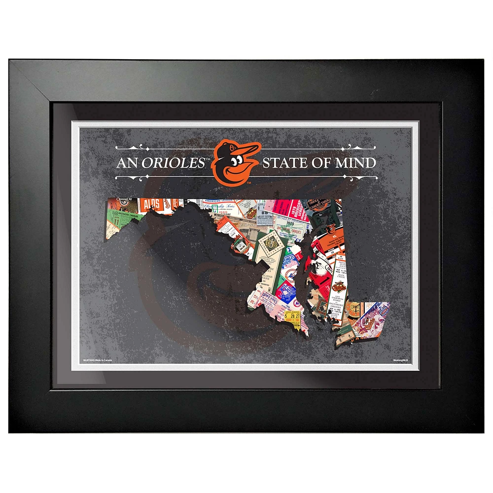 Baltimore Orioles 12'' x 16'' State of Mind Wall Art