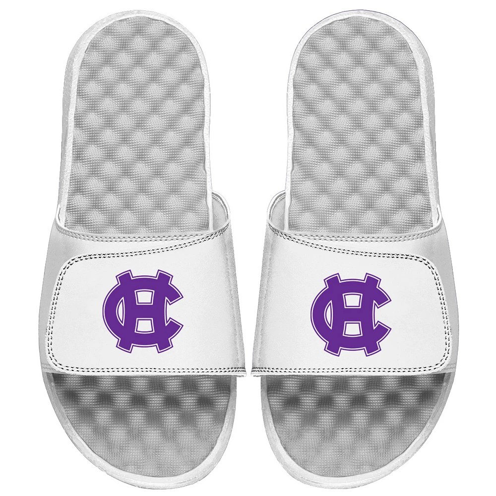 Men's ISlide White Holy Cross Crusaders Alternate Logo Slide Sandals
