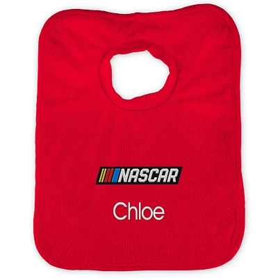 Newborn & Infant Red NASCAR Personalized Bib