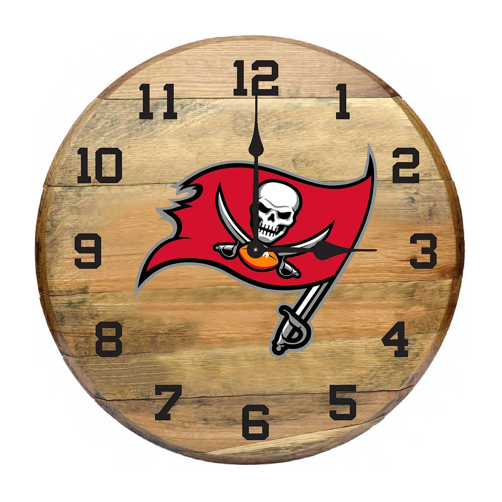 Imperial Tampa Bay Buccaneers Oak Barrel Clock