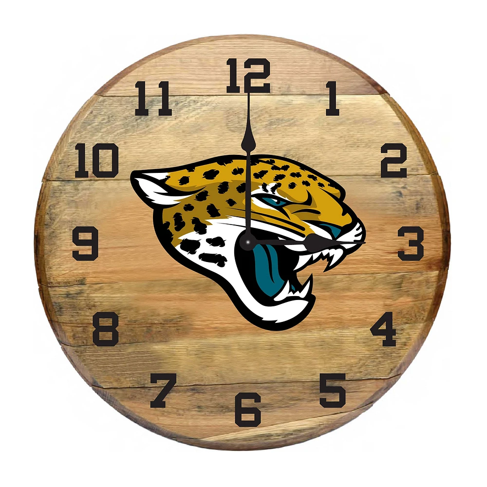 Imperial Jacksonville Jaguars Oak Barrel Clock