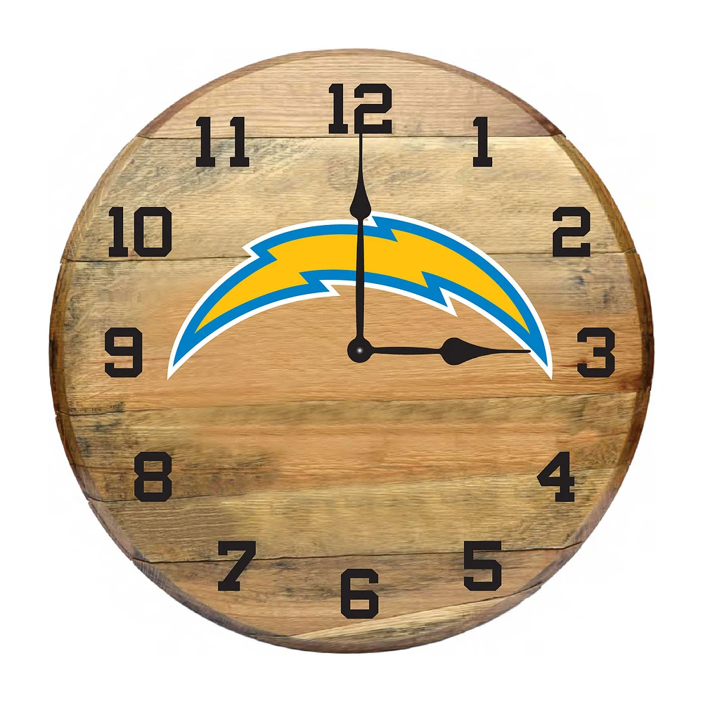 Imperial Los Angeles Chargers Oak Barrel Clock