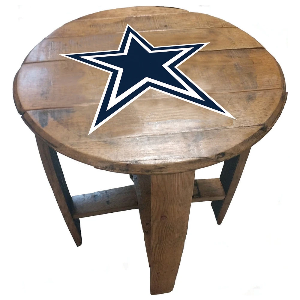 Imperial Dallas Cowboys Oak Barrel Table