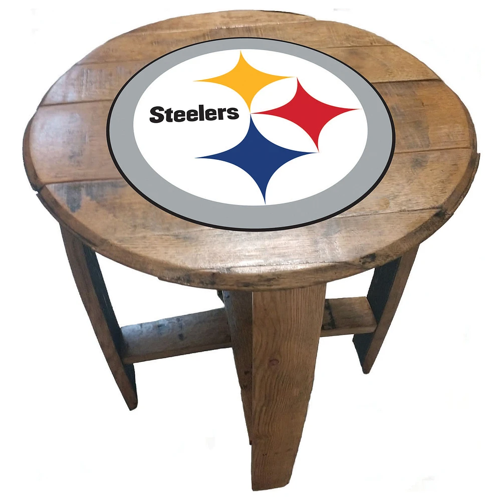Imperial Pittsburgh Steelers Oak Barrel Table