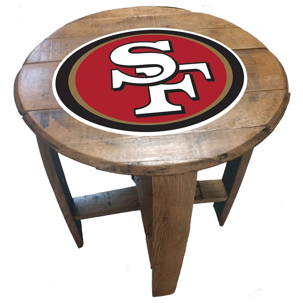 Imperial San Francisco 49ers Oak Barrel Table