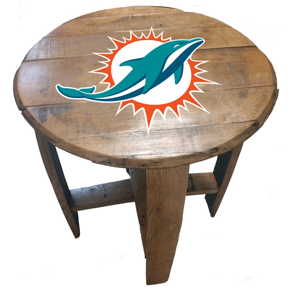 Imperial Miami Dolphins Oak Barrel Table