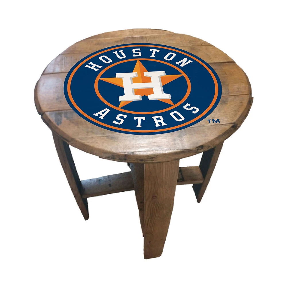 Imperial Houston Astros Oak Barrel Table