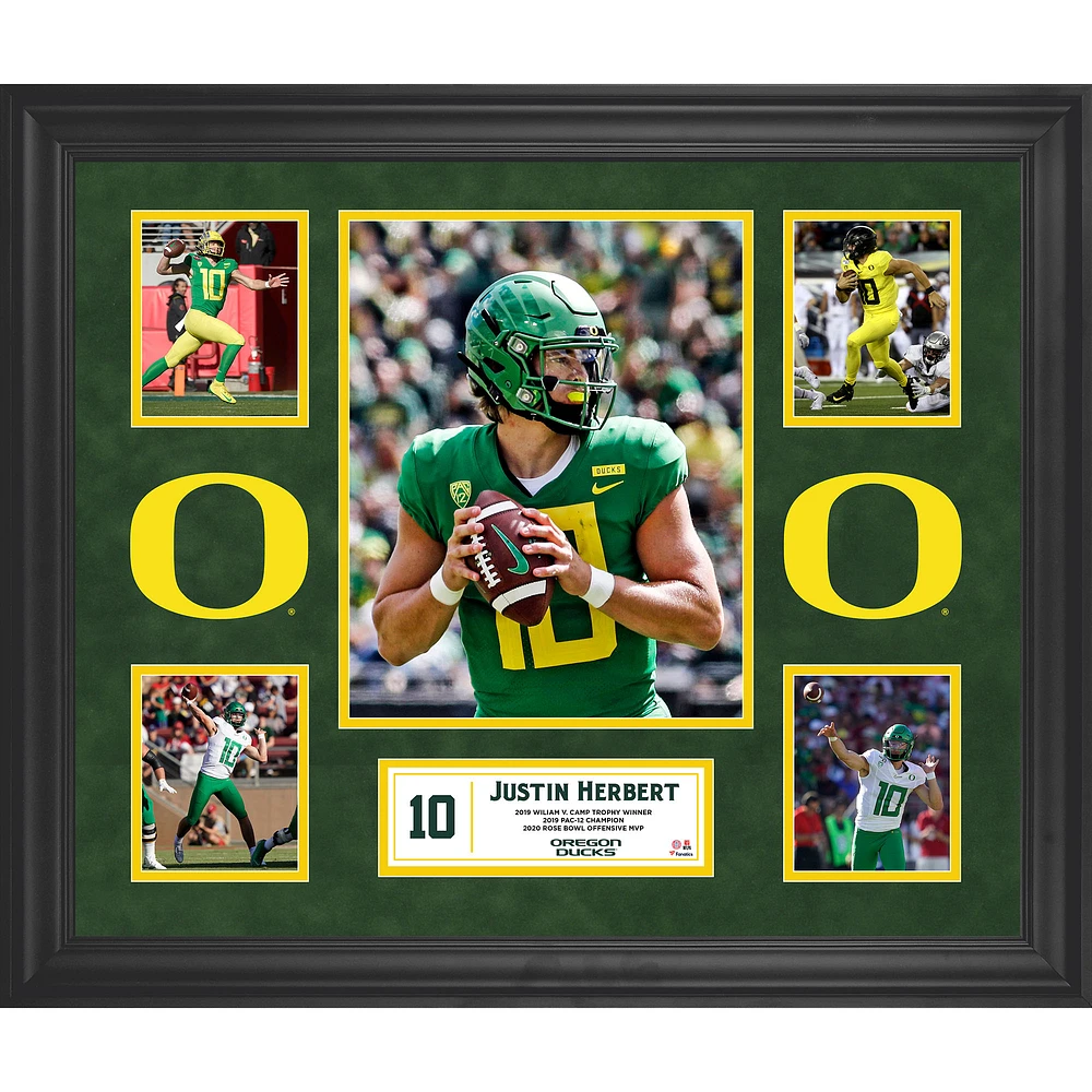 Justin Herbert Oregon Ducks Framed 5-Photo Collage