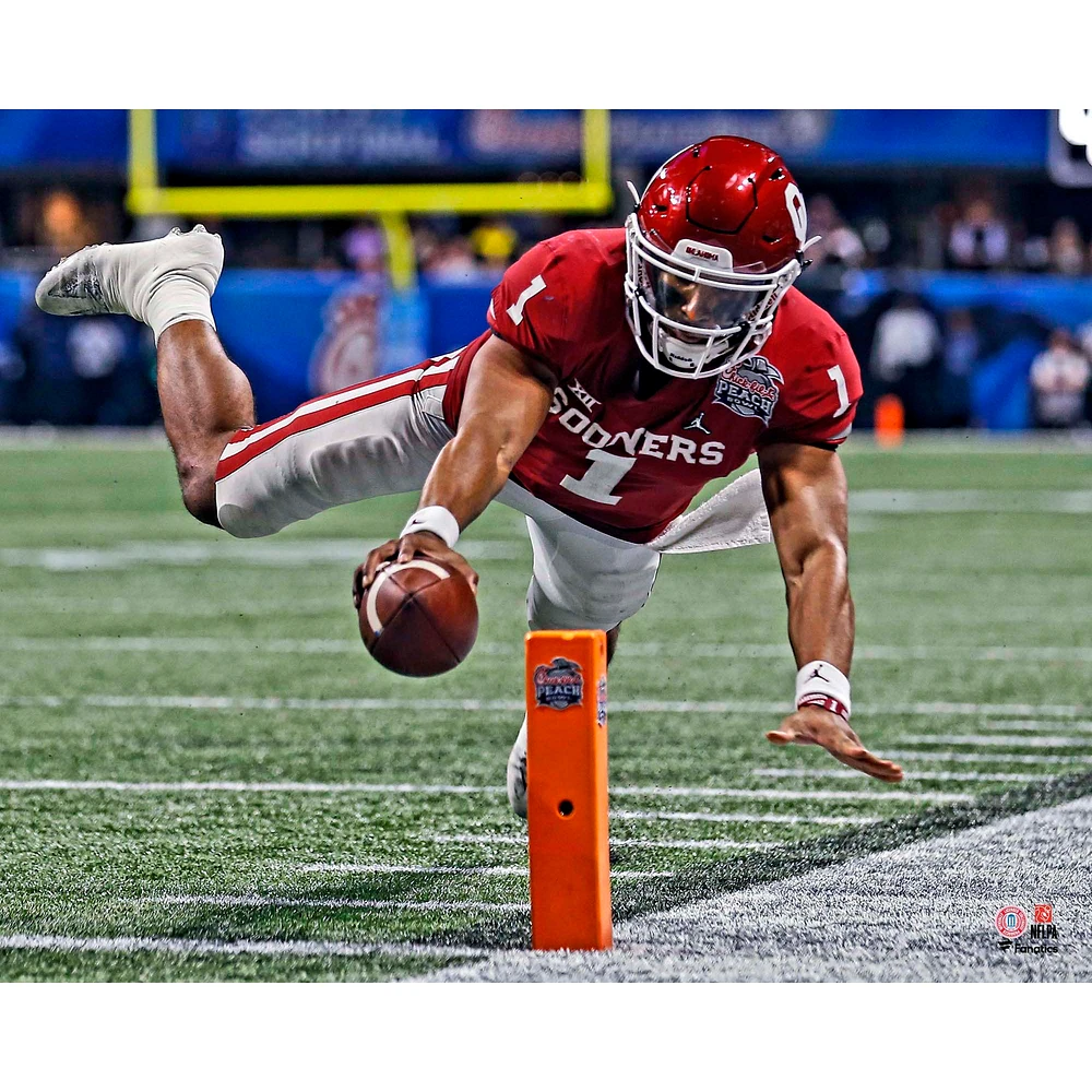 Jalen Hurts Oklahoma Sooners Unsigned Touchdown Photograph