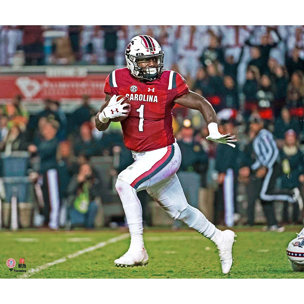 Deebo Samuel South Carolina Gamecocks Unsigned Red Jersey Running Photograph