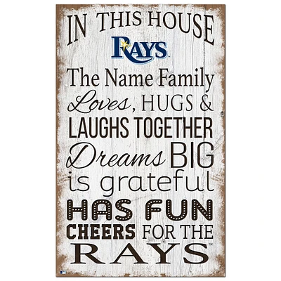 Tampa Bay Rays Personalized 11" x 19" In This House Sign