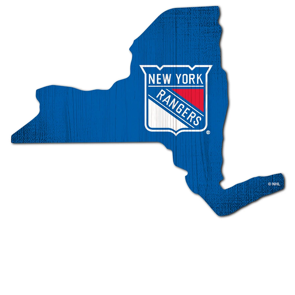 New York Rangers 12" Logo State Sign