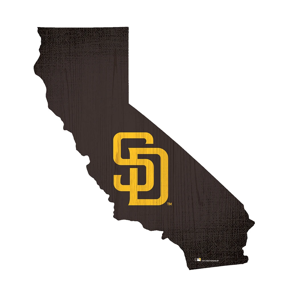 San Diego Padres 12" Logo State Sign