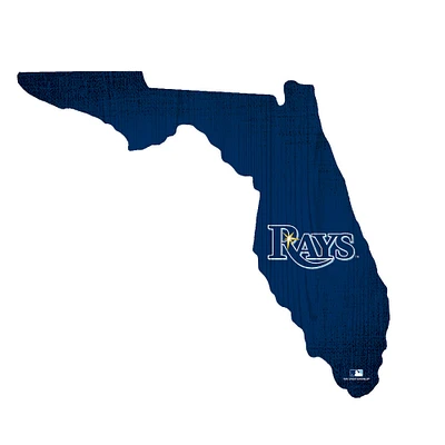 Tampa Bay Rays 12" Logo State Sign