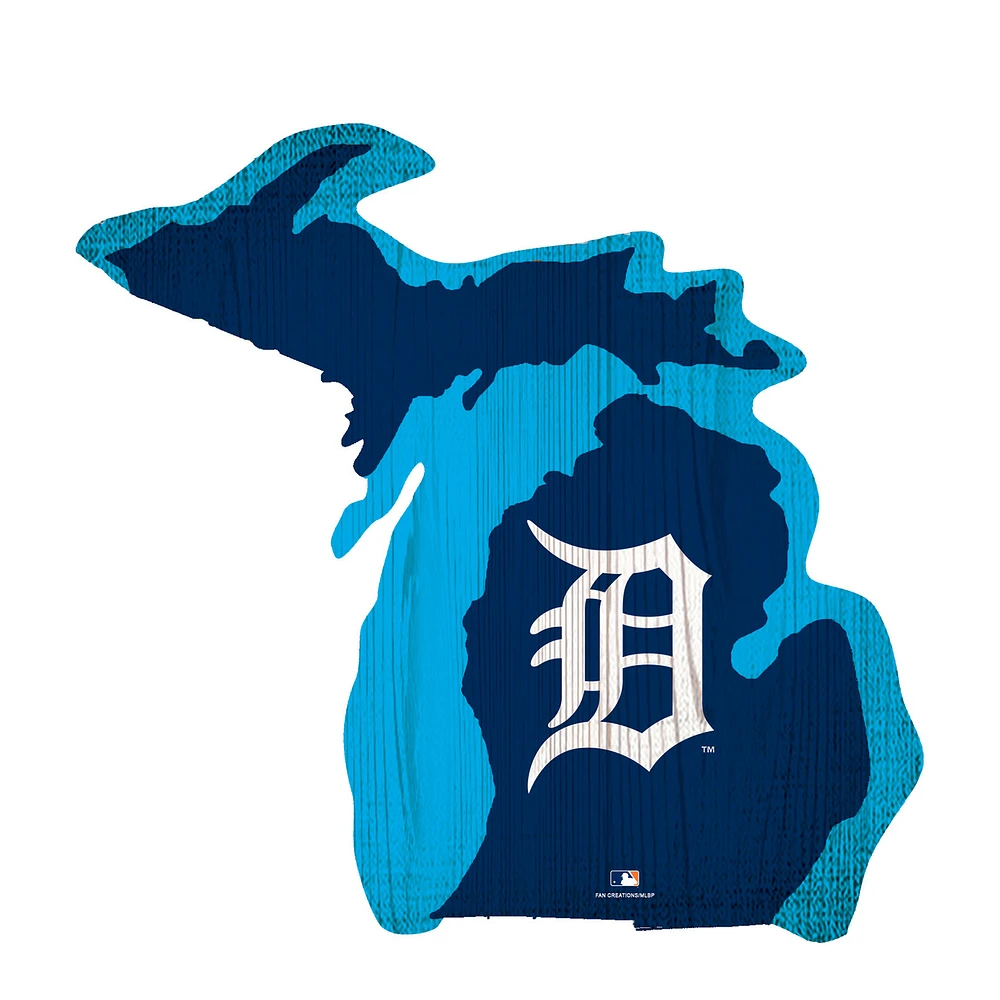 Detroit Tigers 12" Logo State Sign
