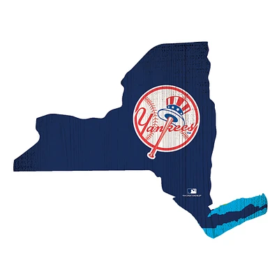 New York Yankees 12" Logo State Sign