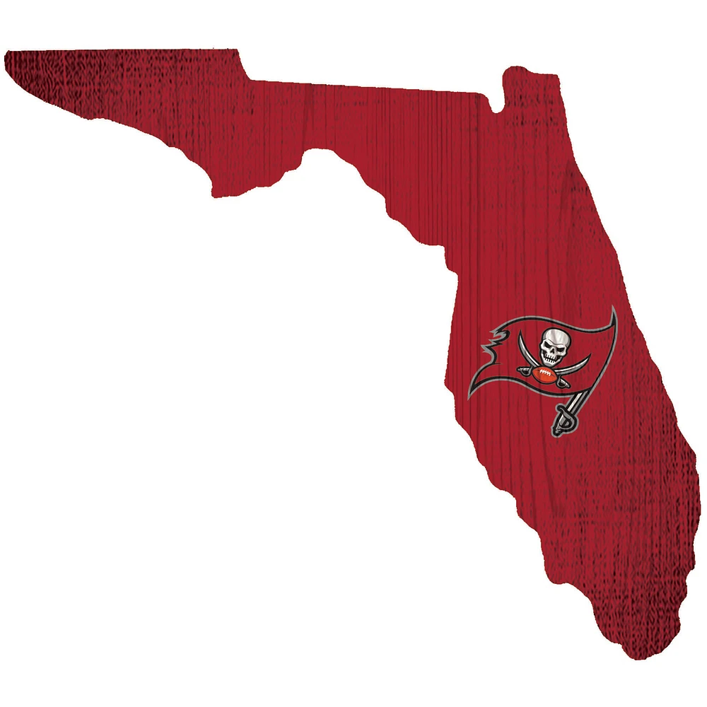 Tampa Bay Buccaneers 12" Logo State Sign