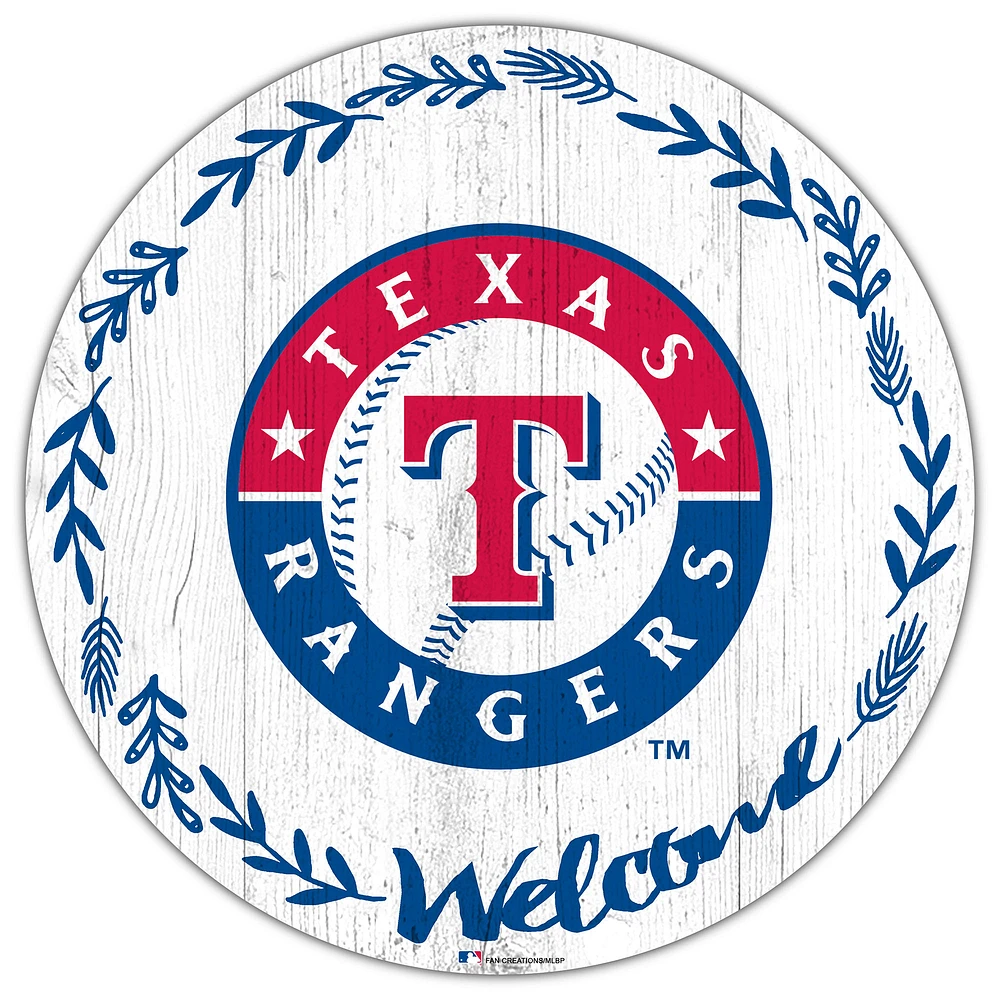 Texas Rangers 12" Welcome Circle Sign