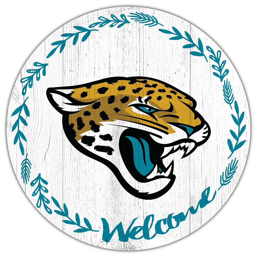 Jacksonville Jaguars 12" Welcome Circle Sign