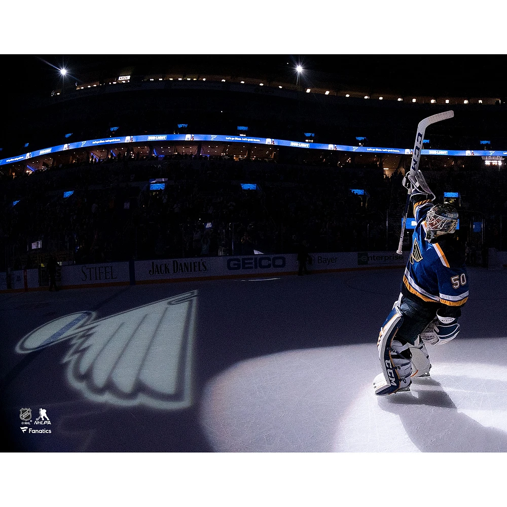 Jordan Binnington St. Louis Blues Unsigned Post-Game Celebration Photograph