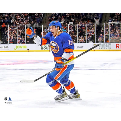 Mathew Barzal New York Islanders Unsigned Goal Celebration Photograph